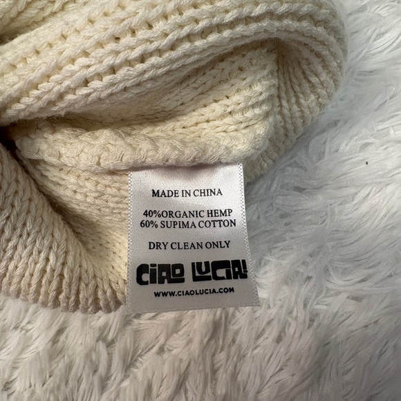 Ciao Lucia Phoebe White Cotton Knit Skirt Cream - Picture 7 of 7